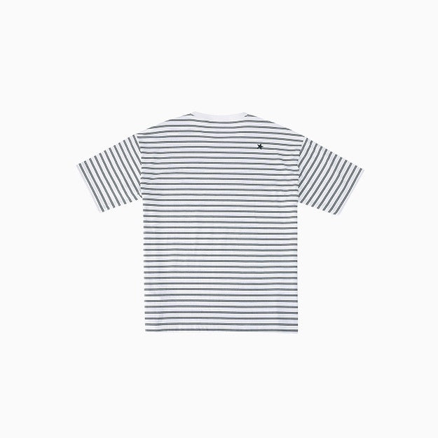 STRIPE LOGO TEE EGRET
