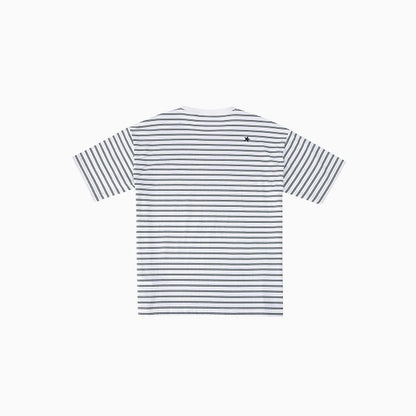 STRIPE LOGO TEE EGRET