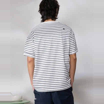 STRIPE LOGO TEE EGRET