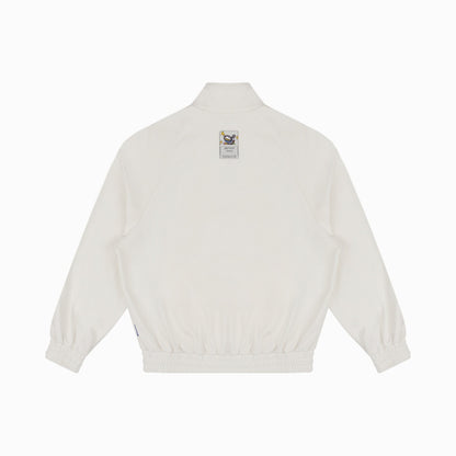 ZO&FRIENDS LOOSE FULL ZIP TOP EGRET