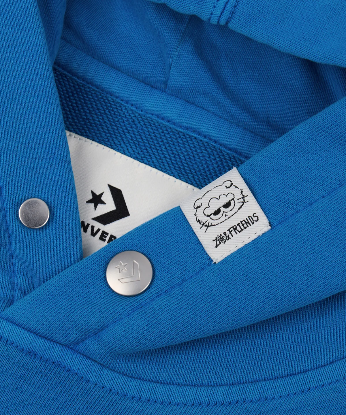 ZO&FRIENDS WASHED CREW HOODIE INDIGO BUNTING
