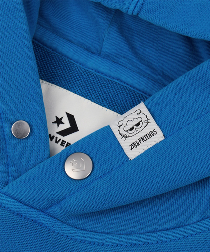 ZO&FRIENDS WASHED CREW HOODIE INDIGO BUNTING