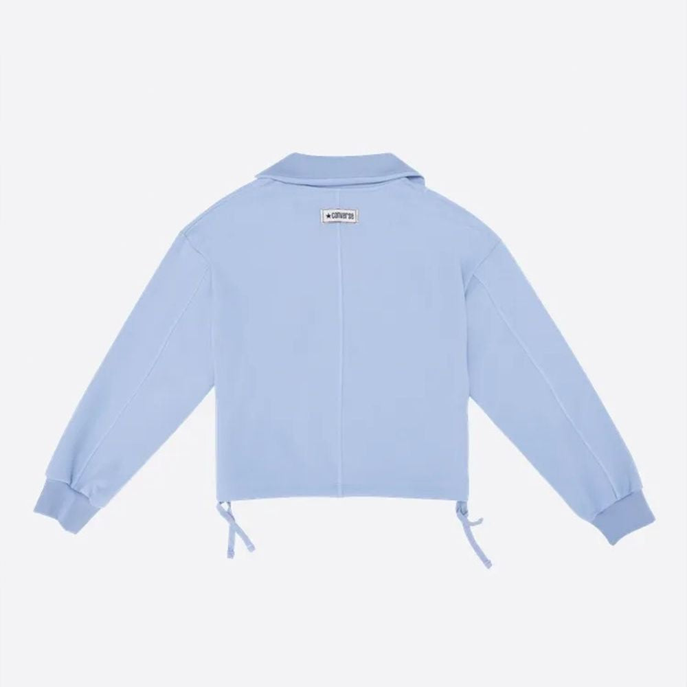 CROP HALF ZIP FLEECE TOP OCEAN RETREAT