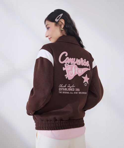 RETRO VARSITY PADDED JKT TOTALLY FUDGED