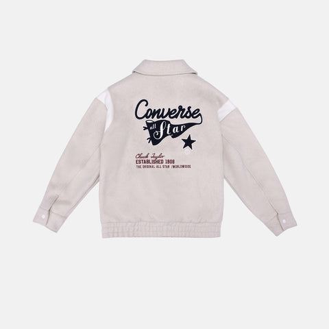 RETRO VARSITY PADDED JKT CLASSIC ECRU