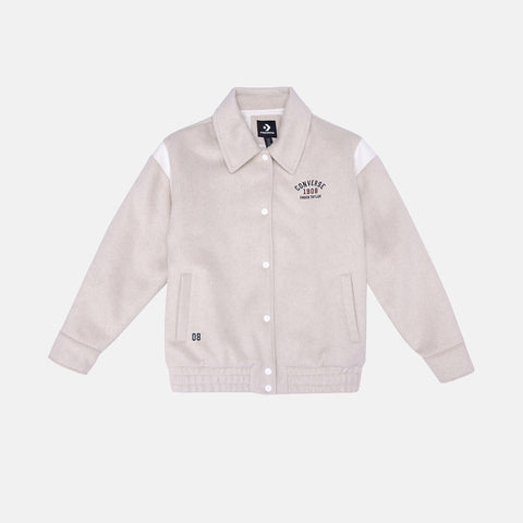 RETRO VARSITY PADDED JKT CLASSIC ECRU