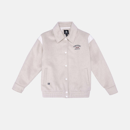 RETRO VARSITY PADDED JKT CLASSIC ECRU