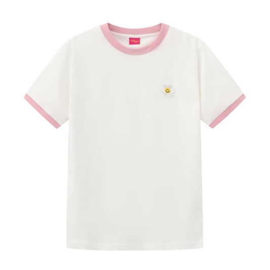 Color-Block Collar Fashion T-Shirt