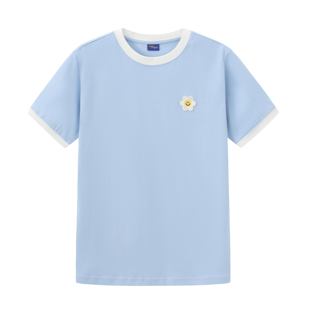 Color-Block Collar Fashion T-Shirt
