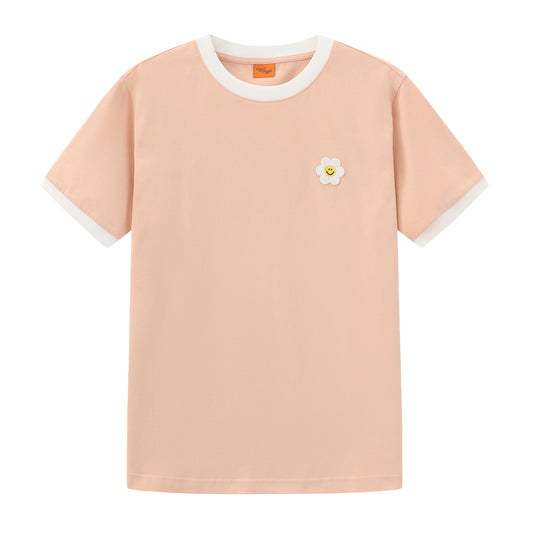 Color-Block Collar Fashion T-Shirt