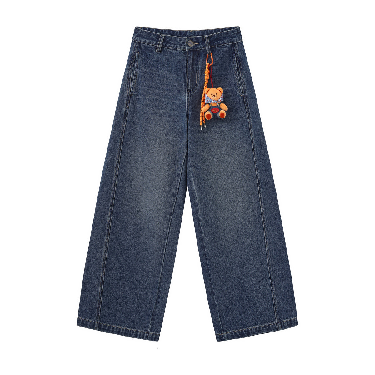 Wide-Leg Denim Trousers
