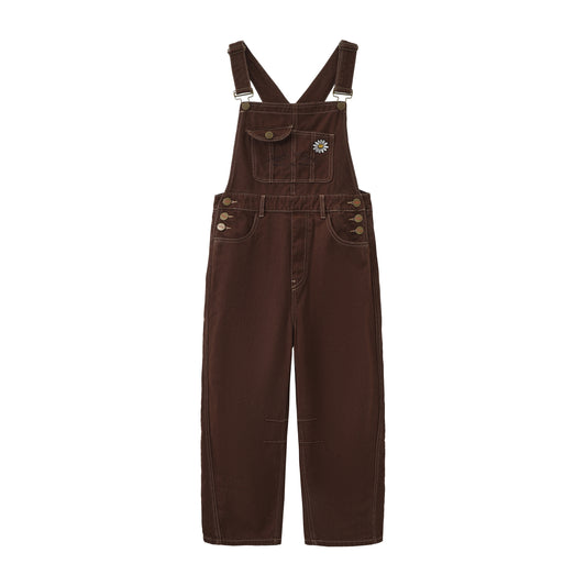 Korean Style Loose Anti-Aging Denim Overalls