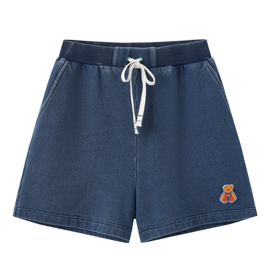 Embroidered Knit Shorts