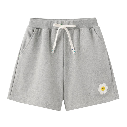 Embroidered Knit Shorts