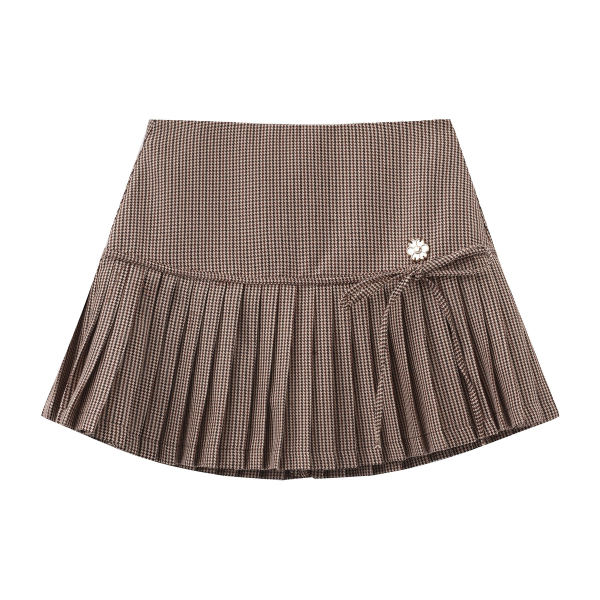 Plaid Bow Anti-Aging Woven Skirt
