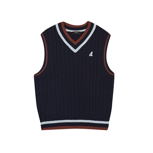 Preppy Cable Knit Vest