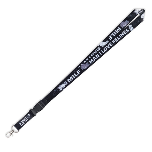 MAN I LOVE FELINES LANYARD
